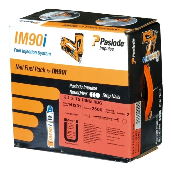Pack de 1250 pointes crantées IM90I inox A2 SPIT – 2.8 x 63 mm – 142047