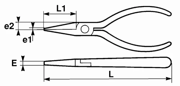 Pince becs plats isolee 145 mm SAM – Z23614