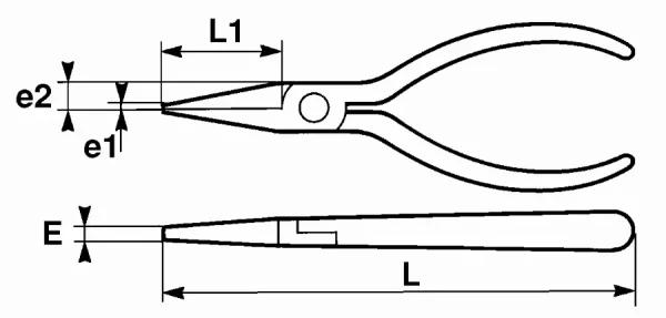 Pince becs plats isolee 145 mm SAM – Z23614