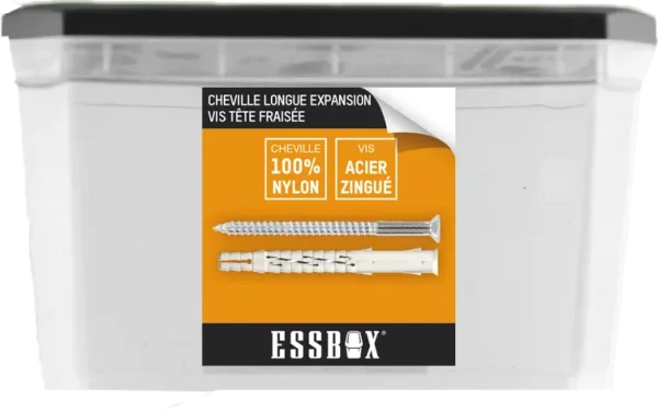 Cheville ESSBOX SCELL-IT nylon – Ø10 mm x 80 mm – Boite de 50 – EX-91013410080
