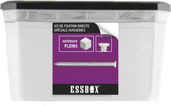 Vis ESSBOX SCELL-IT Béton – RAL9016 – Ø7;5 mm x 122 mm – Boite de 100 – EX-91153975122