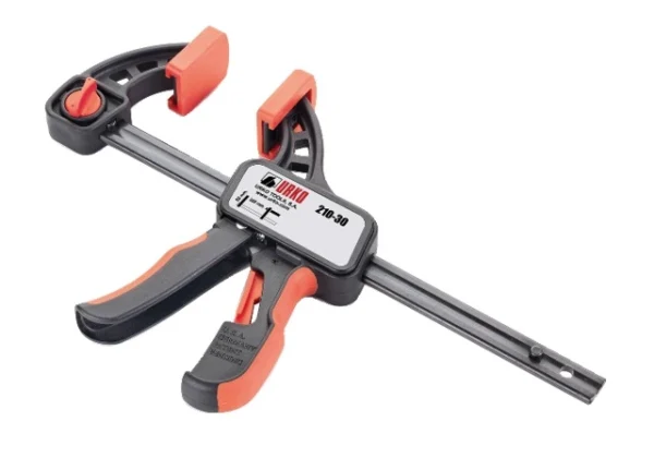 Presse rapide 1 main réversible URKO – Rail 20×6 – Serrage 600 mm – Saillie 80 mm – 210-1614060