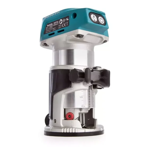 Affleureuse sans fil 18V LXT – MAKITA – sans batterie; ni chargeur – avec accessoires – MakPac – DRT50ZJX3