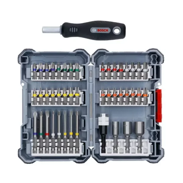Assortiment d’embouts de vissage – BOSCH – 44 pièces + tournevis – 2607017693