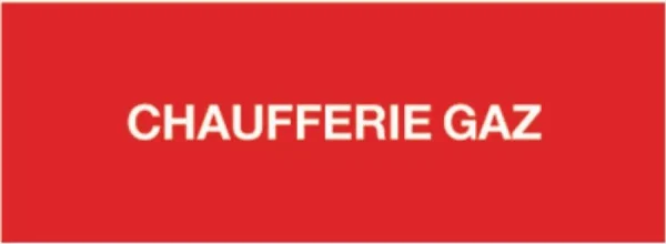 Etiquette SELF CLIMAT Chaufferie gaz – 200x100mm – 215289