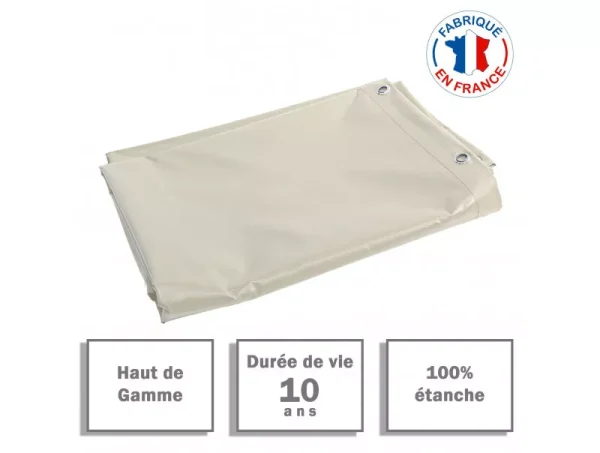 Bâche PVC Pergola 680 Gr/M² TECPLAST Ivoire 2.5 x 3.5 m – PR1438