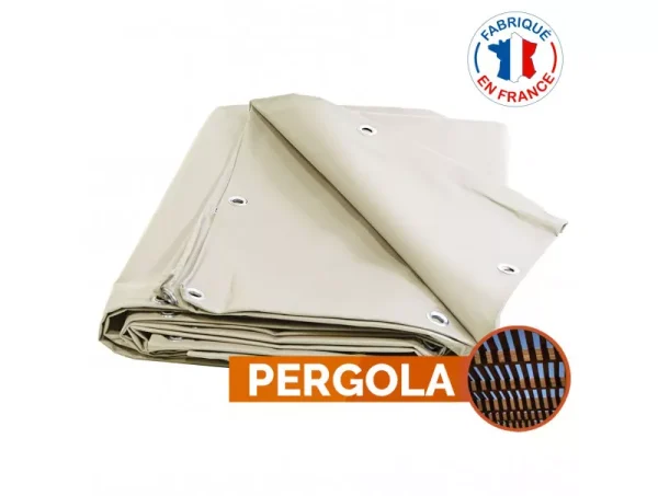Bâche PVC Pergola 680 Gr/M² TECPLAST Ivoire 3 x 3 m – PR1445