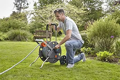 Dévidoir sur roue CleverRoll L Easy équipé; enrouleur de tuyau – 30 m – GARDENA – 18522-26